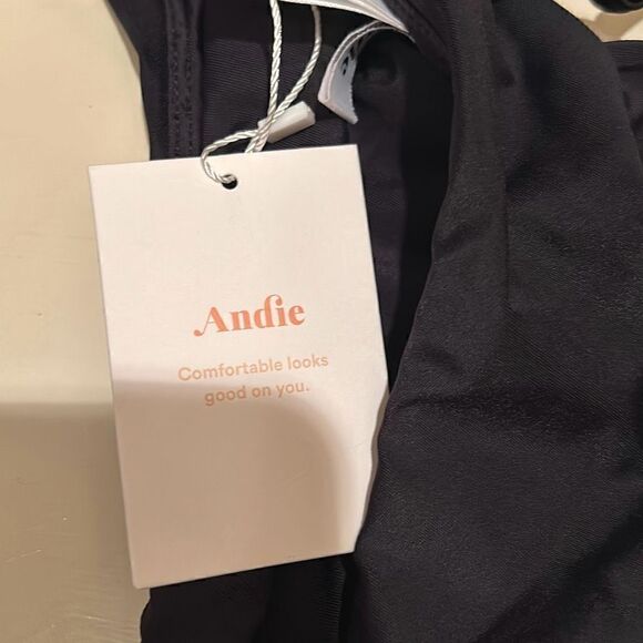 Andie Womens Small The Riviera Bikini Bottom Black Swimwear Belt w/ Buckle NWT - Picture 6 of 9